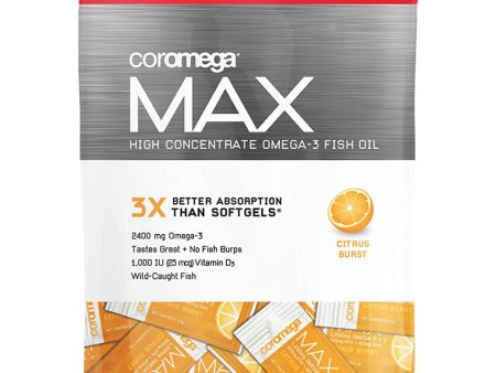 COROMEGA - Max Super High Concentrate Omega-3 Fish Oil Citrus Burst - 30 Squeeze Shots Supply