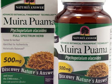 NATURE S ANSWER - Muira Puama Bark 500 mg - 90 Capsules For Cheap