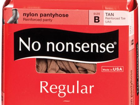 NO NONSENSE - Regular Pantyhose Reinforced Toe Size B Tan - 4 Pairs For Discount