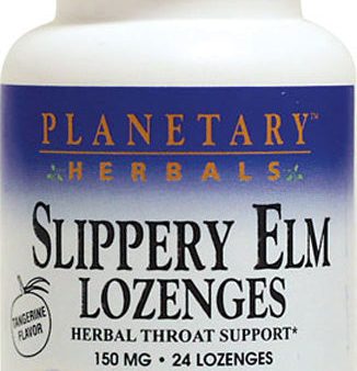 PLANETARY HERBALS - Slippery Elm Lozenges 150 mg Tangerine - 24 Lozenges Online Hot Sale