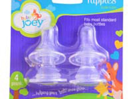 FRONTLINE - Baby Joey Silicone Nipples Slow Flow - 4 Pack Online Sale