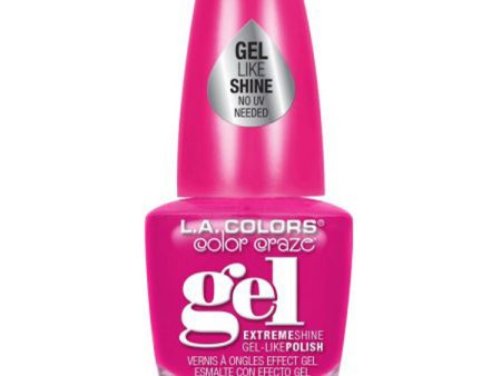 L.A. COLORS - Color Craze Extreme Shine Gel Nail Polish Socialite - 0.44 fl. oz. (13 ml) Supply