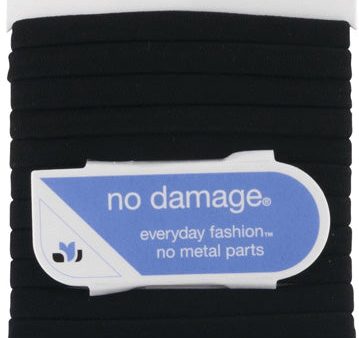 SCUNCI - No Damage Hair Ties Black 6mm - 14 Pack For Sale