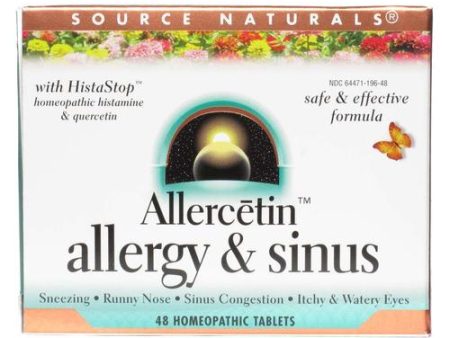 SOURCE NATURALS - Allercetin Allergy  Sinus - 48 Tablets Cheap