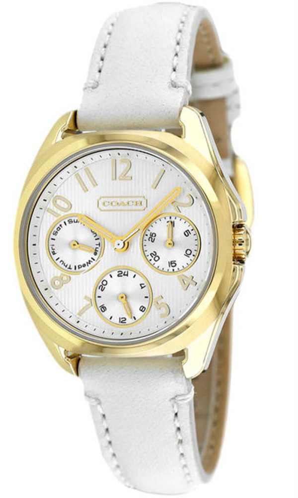 Coach 14501909 Teagan Silver Dial Leather Strap Multifunction Women s Watch Online