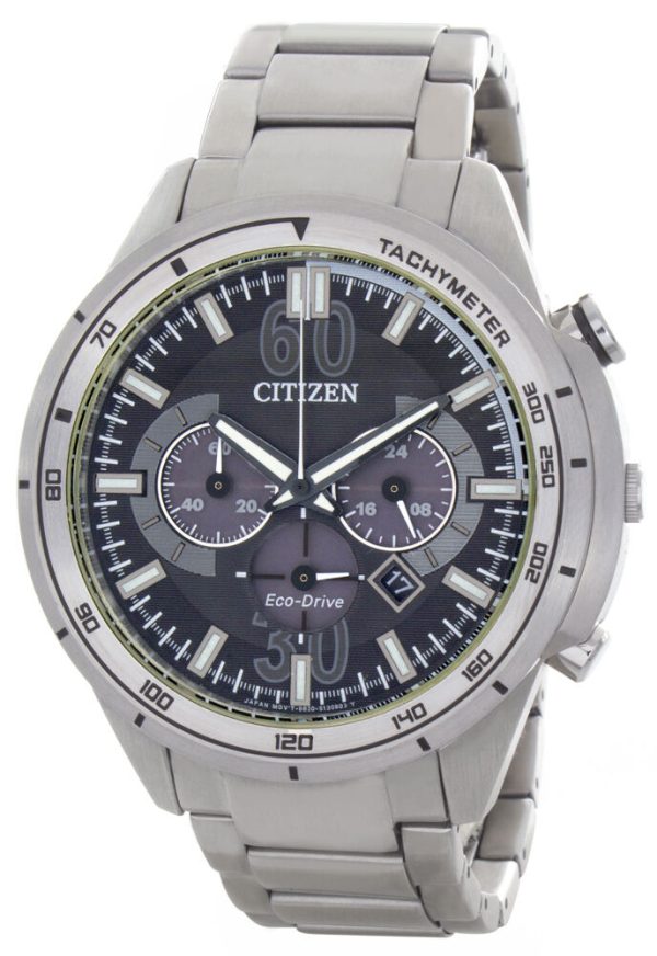 Citizen GN-4W-S Eco Drive Grey Dial Stainless Steel Bracelet Men s Watch Fashion