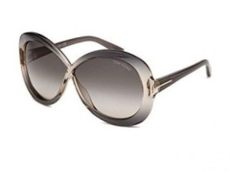 Tom Ford Margot Sunglasses Transparent Frame Gradient Lens FT226 20B 63-5 130 Fashion