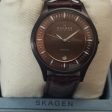 Skagen Men s Titanium Case Brown Dial Brown Leather Quartz Watch 342XLTMD Cheap