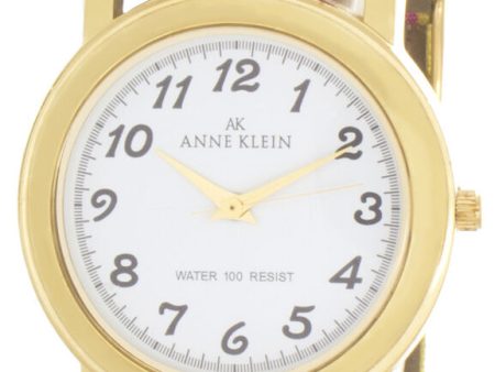 Anne Klein Womens White Dial Multi color Fabric Strap Quartz Watch 10 6840 For Sale