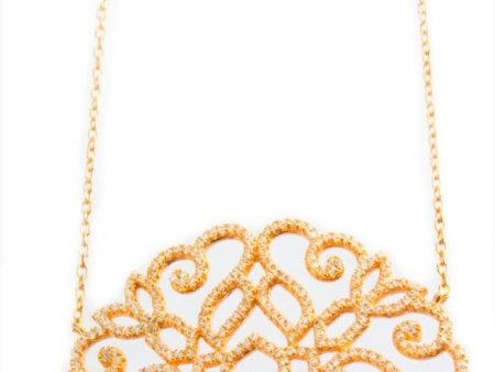 18 inches CZ Rose Gold Plated over Silver Pendant Ladies Necklace Chain Online now