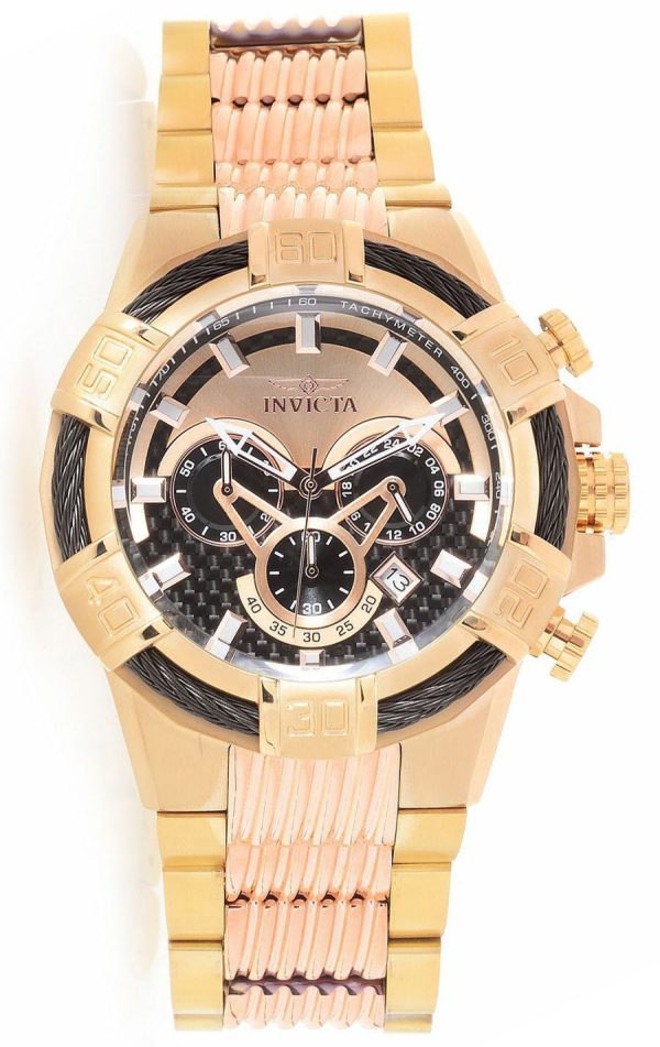 Invicta 25765 Bolt Rose Gold Dial Two Tone Stainless Chronograph Men s Watch Online