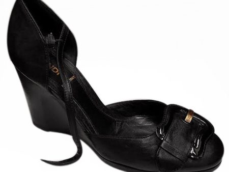 Authentic Fendi Womens Exquisite Black Platform High Heel Shoes Size 36 Sale