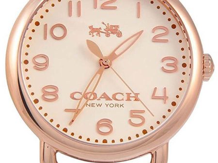 Coach 14502262 Delancey White Dial Rose Gold Stainless Steel Women s Watch Discount