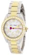 Betsey Johnson Mini Two Tone Boyfriend Crystal Accented Watch BJ00221-06 For Cheap