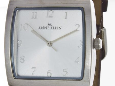 Anne Klein 10 1797 Women s Leather Bracelet Case Silver Dial Watch Cheap