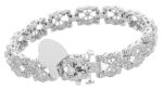 3.5 ct. Ladies 14K White Gold Link Diamond Bracelet Hot on Sale